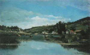 Orillas del Marne en Chennevières de Camille Jacob Pissarro